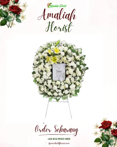 Krans Bunga Duka Cita di Rumah Duka Waru Sidoarjo